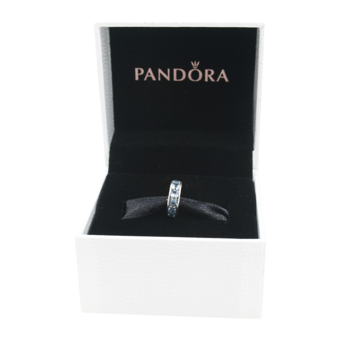 PANDORA Inspiration Within Spacer with Blue Crystal 791359NCB