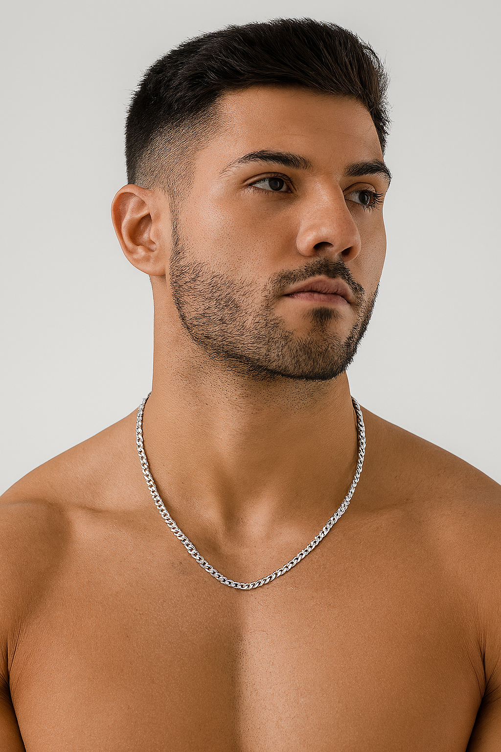 Sterling Silver Heavy Curb Chain 50cm