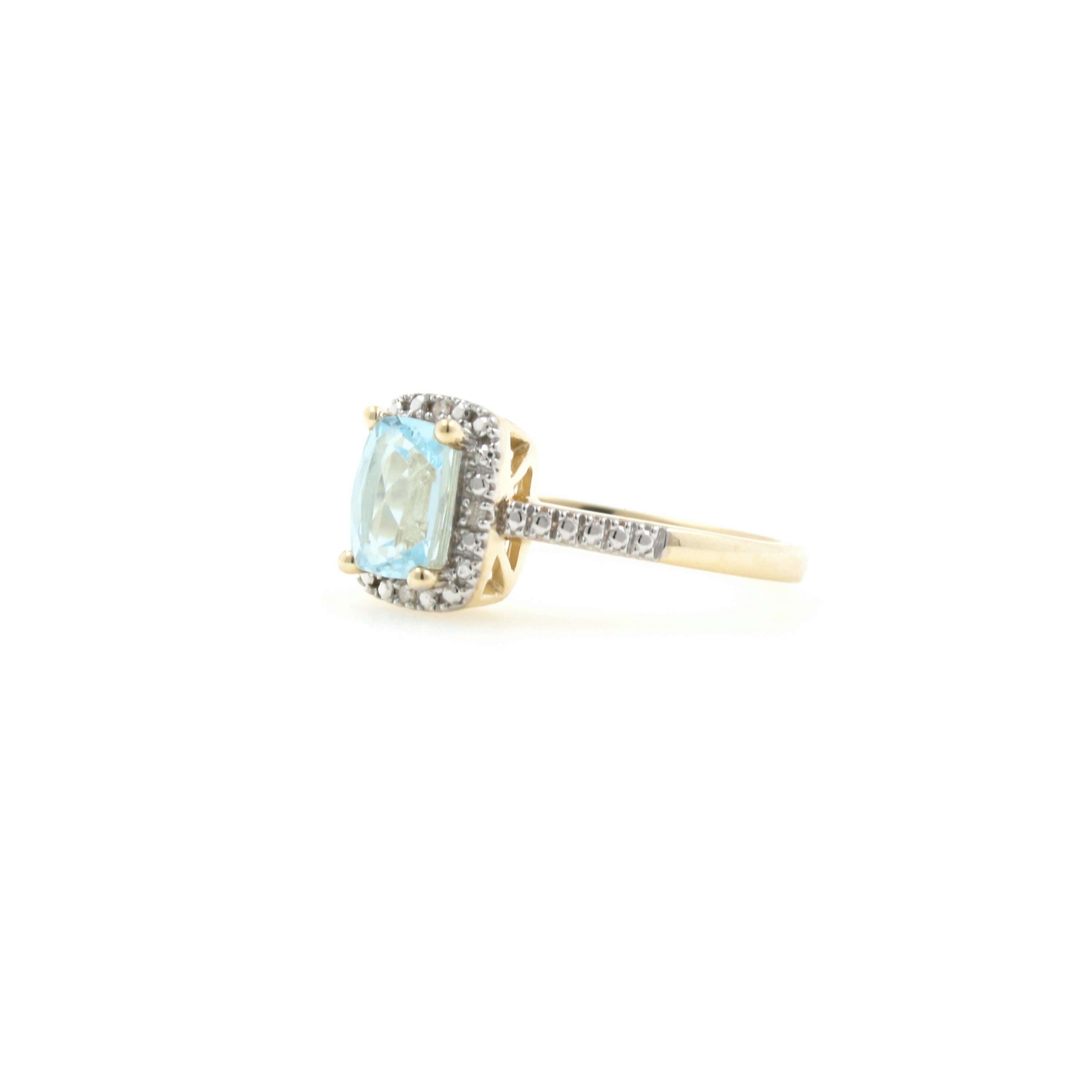 9ct Gold Sky Blue Topaz Ring  .74 carat