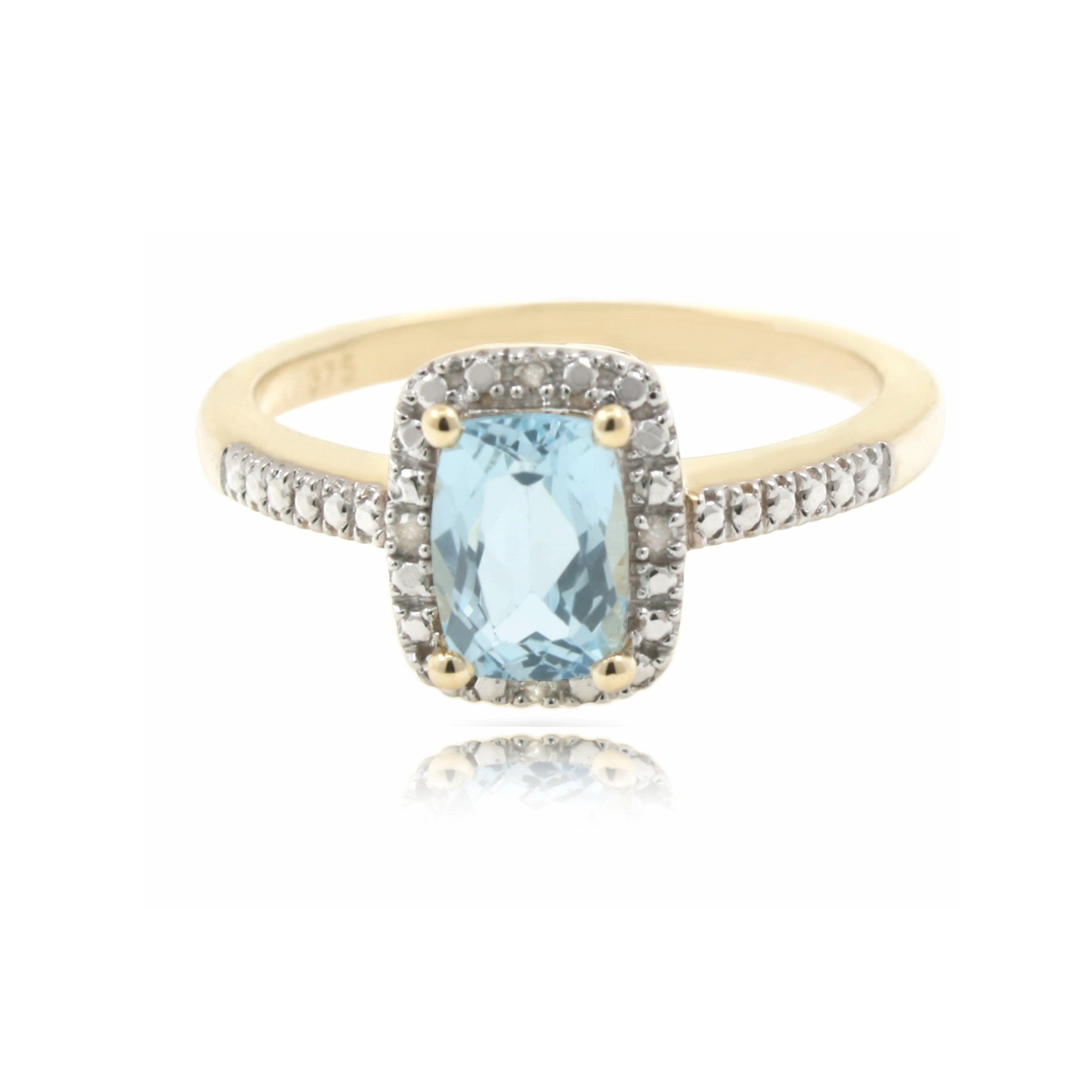 9ct Gold Sky Blue Topaz Ring  .74 carat