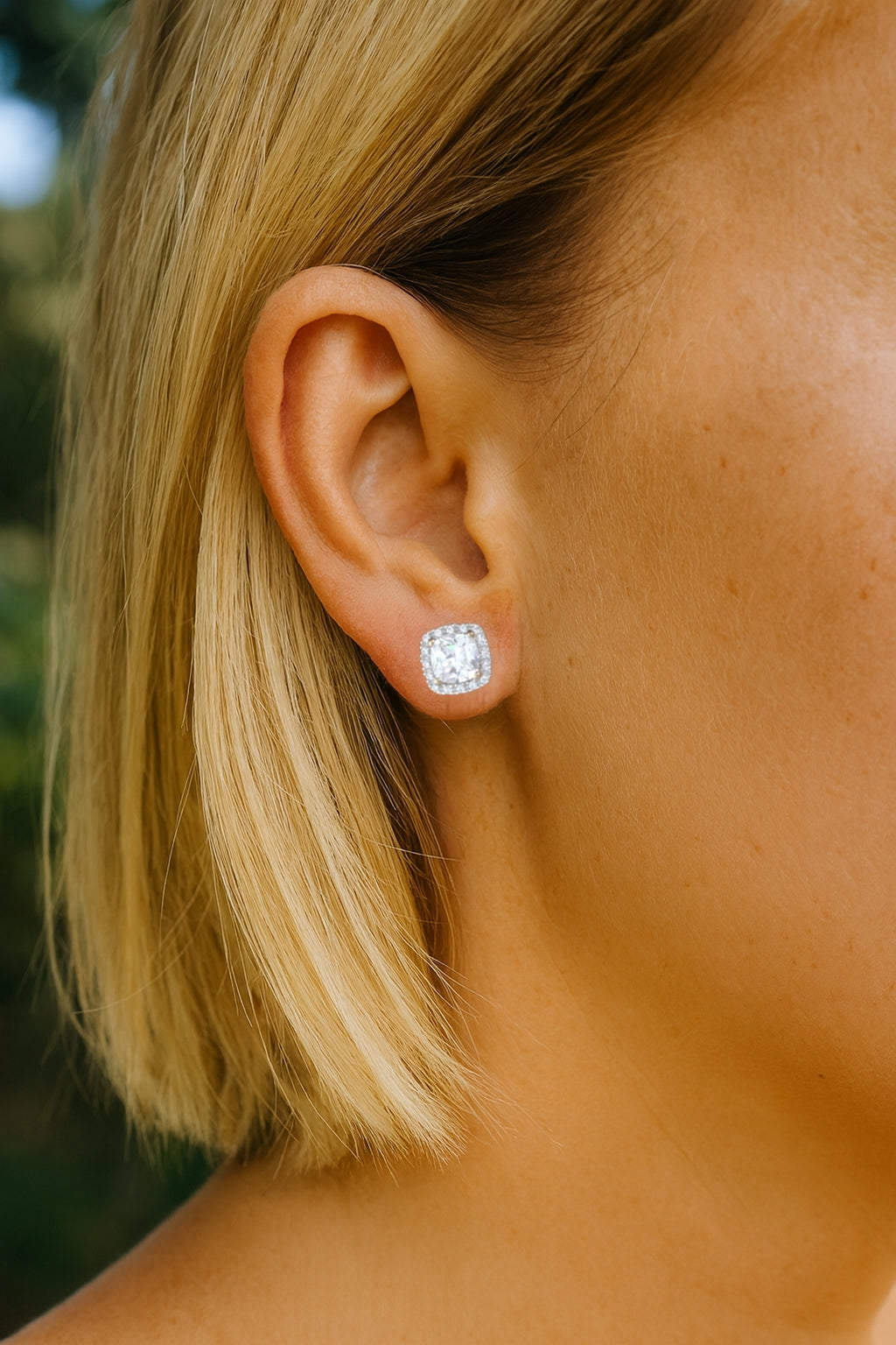 9ct Yellow Gold Cubic Zirconia Earrings