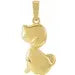 14K Yellow Gold-Plated Sterling Silver Dog Ash Holder Pendant