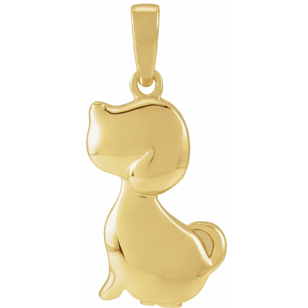 14K Yellow Gold-Plated Sterling Silver Dog Ash Holder Pendant