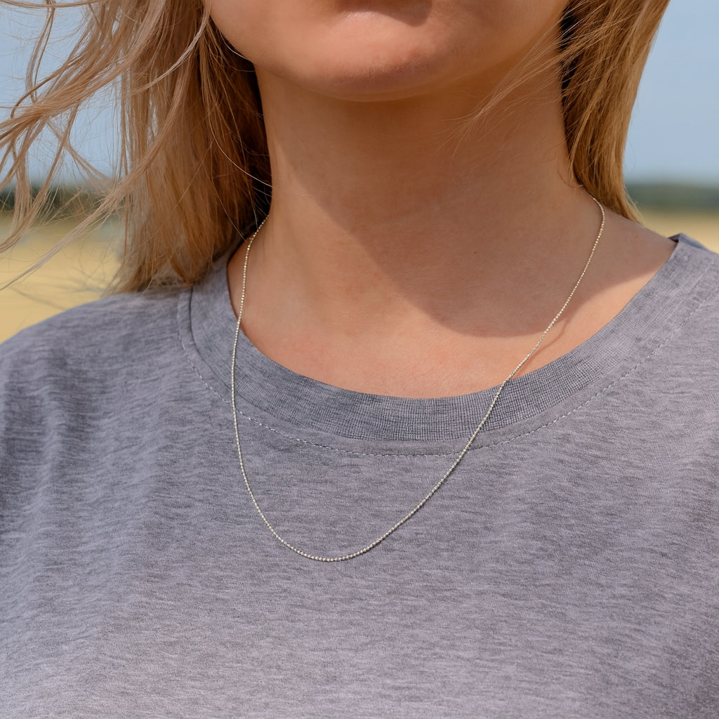 Sterling Silver 60cm Ball Chain Necklace