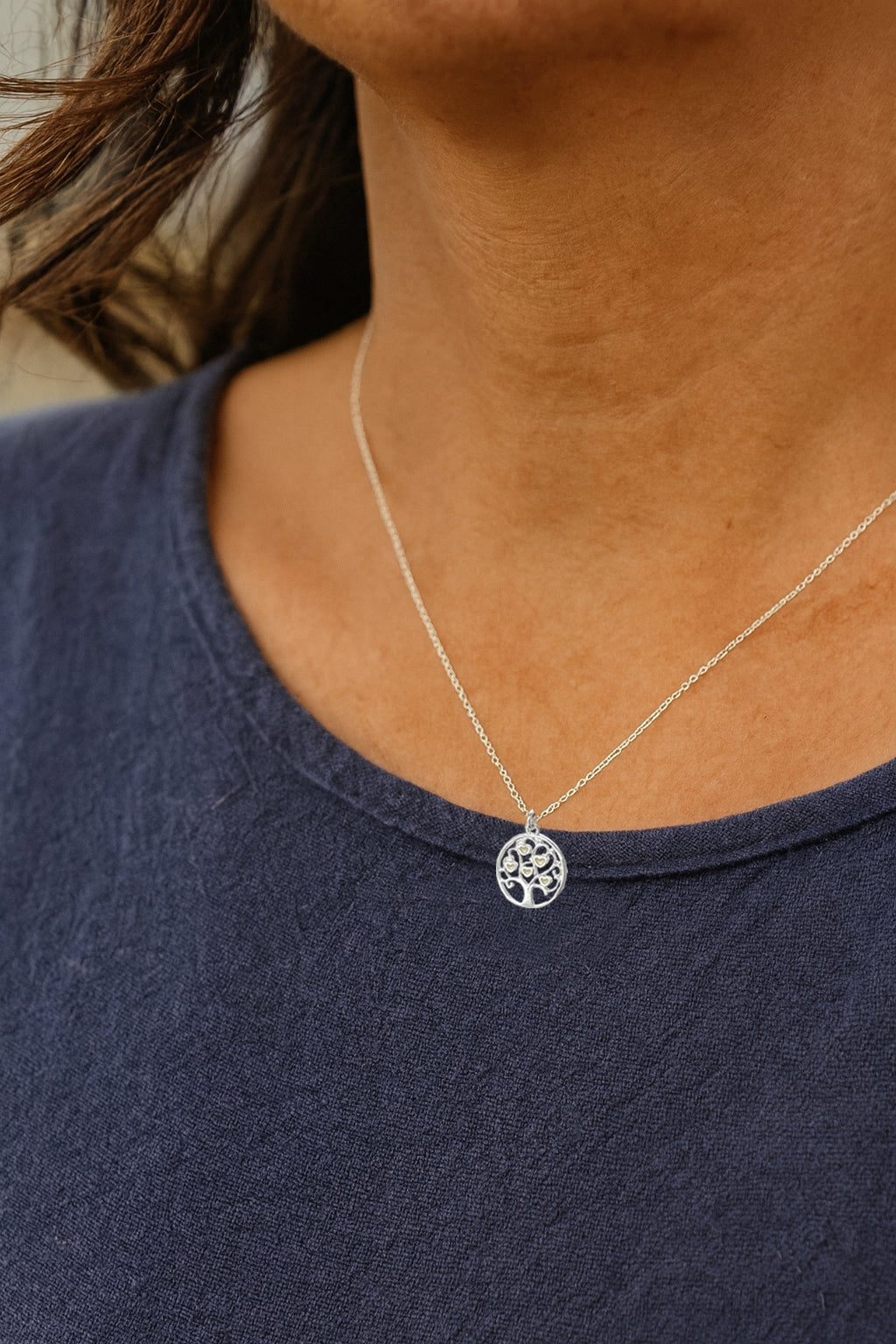 Sterling Silver Tree of Life Pendant & Chain