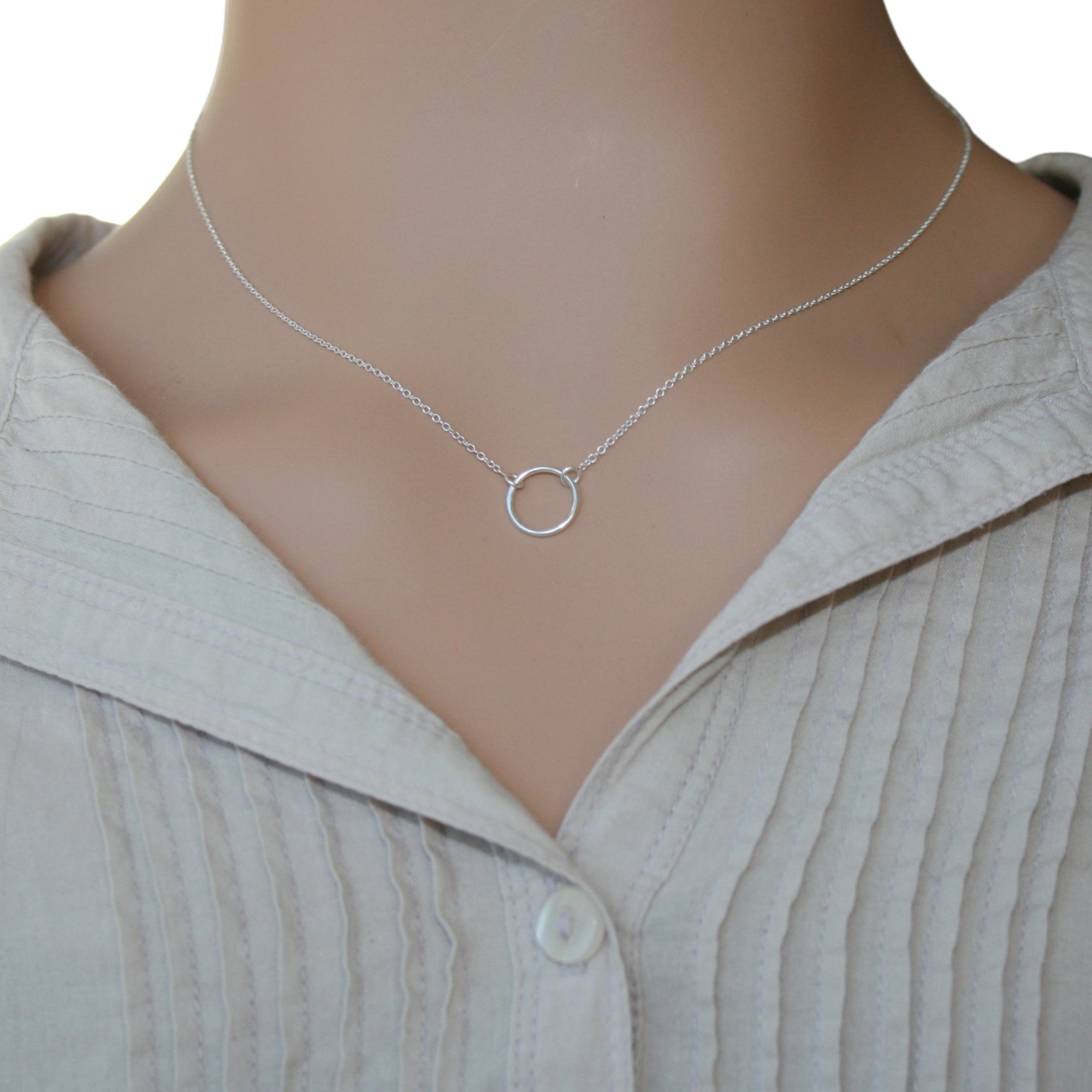 Sterling Silver Circle Necklace