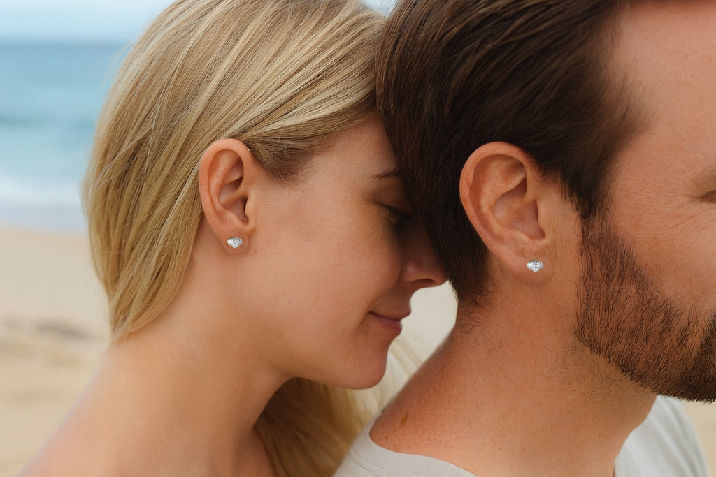 Sterling Silver Shell Stud Earring