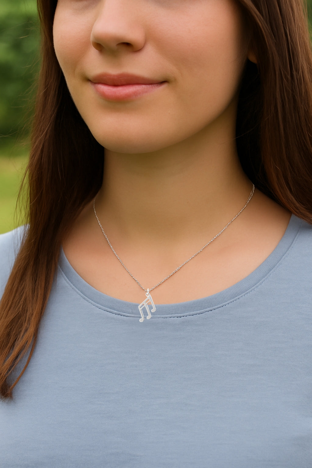Sterling Silver Triple Note Pendant by PIA Notes