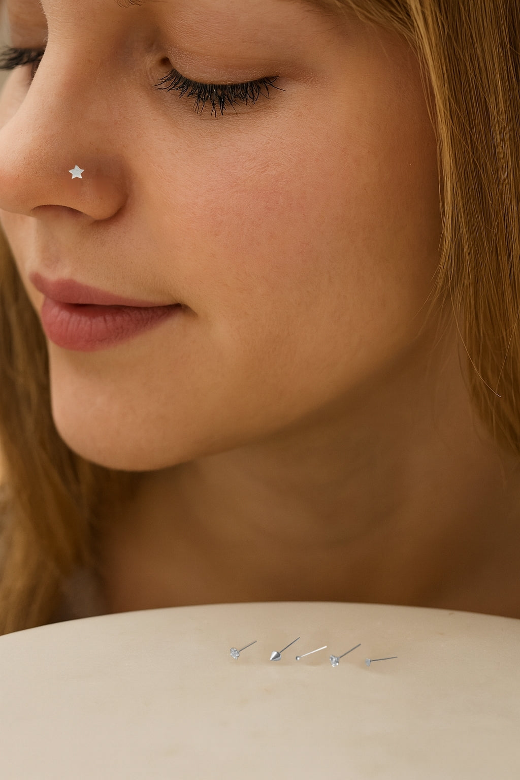 Sterling Silver Nose Stud Set of Six A