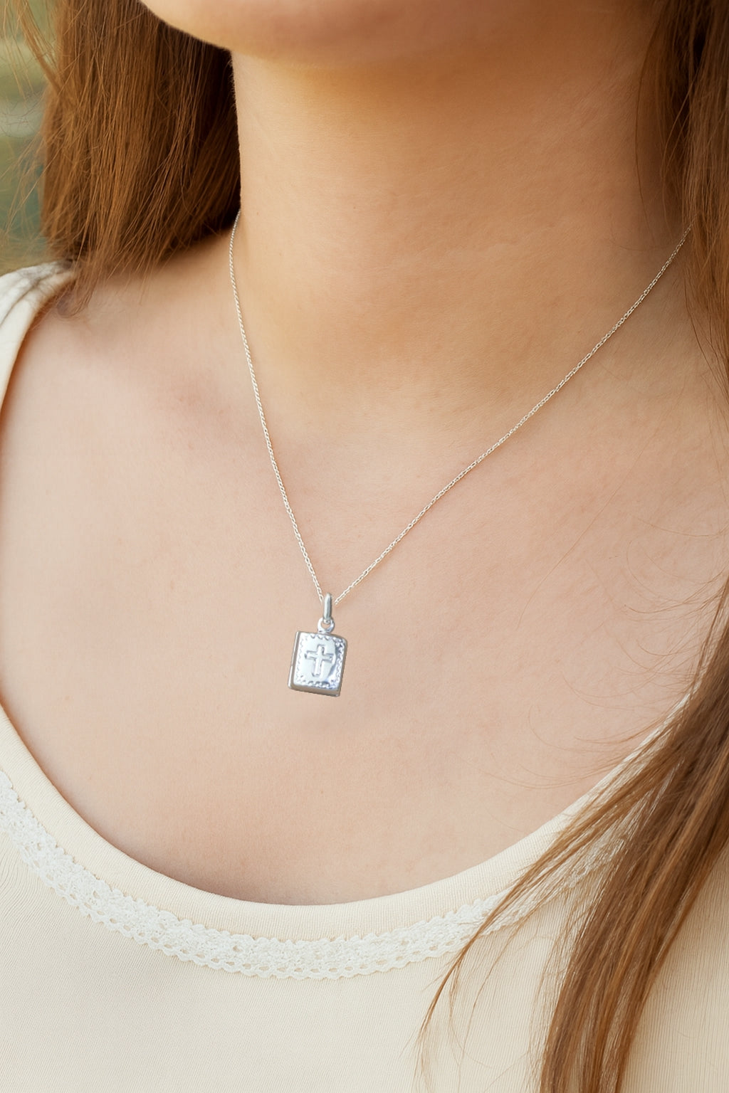 Sterling Silver Mini Bible Locket