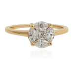 18ct Rose Gold 4 Claw Tension Set Diamond Ring .70ct TW