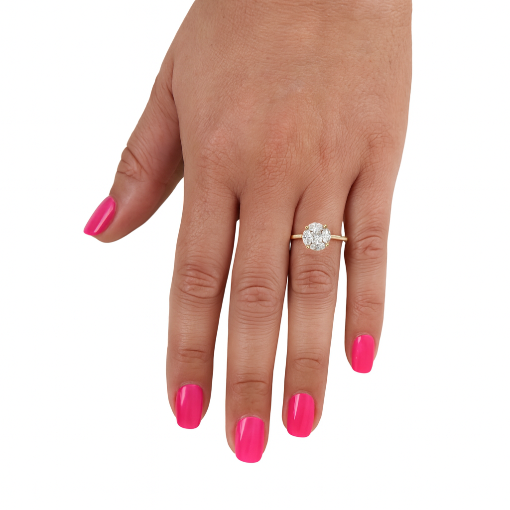 18ct Rose Gold Tension-Set Diamond Ring – 0.70ct Total