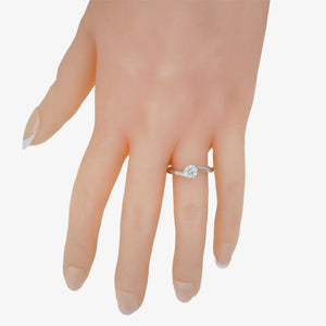 Platinum Solitaire Martini Set Diamond Ring .50ct