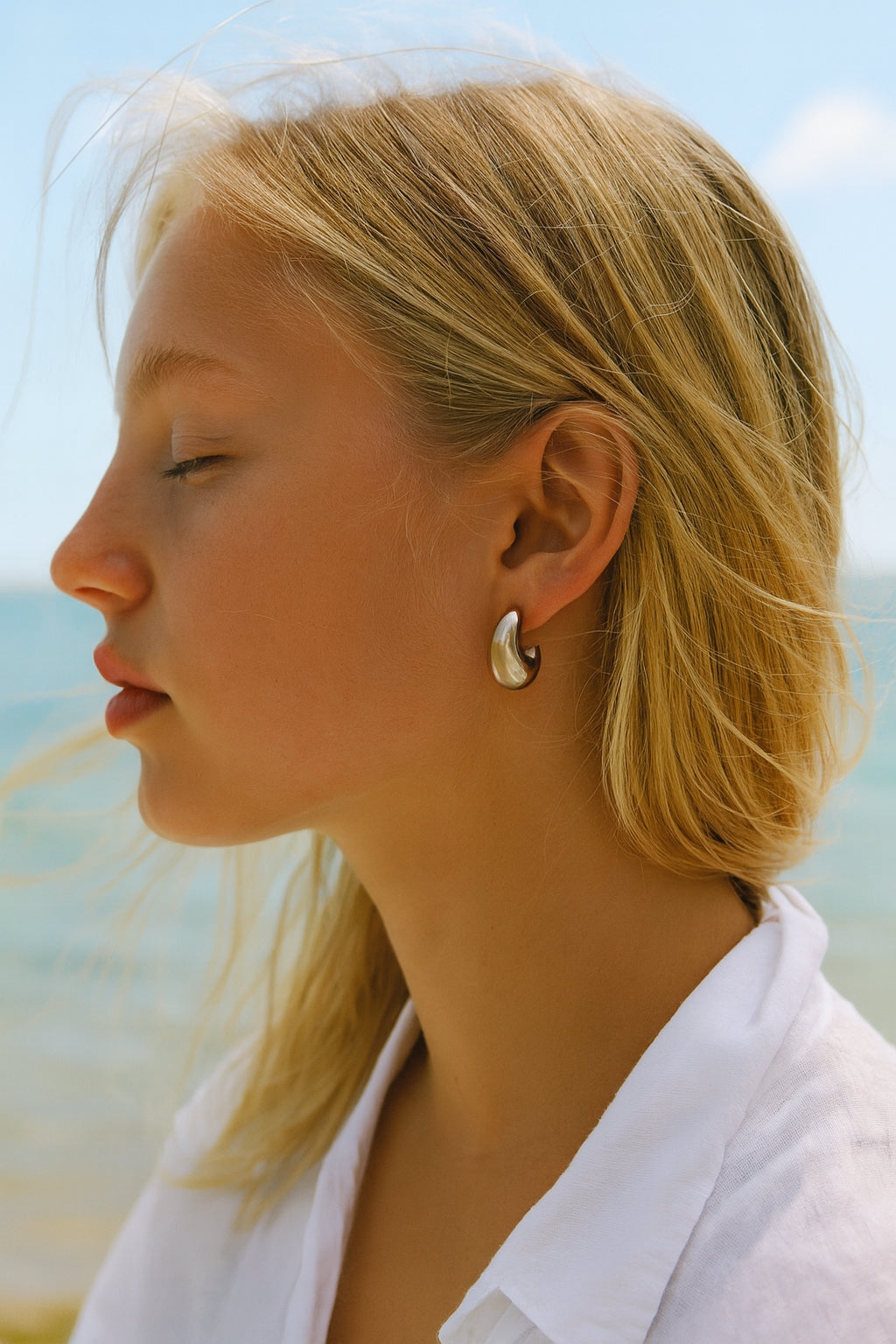 Chunky Cute Silver Studs