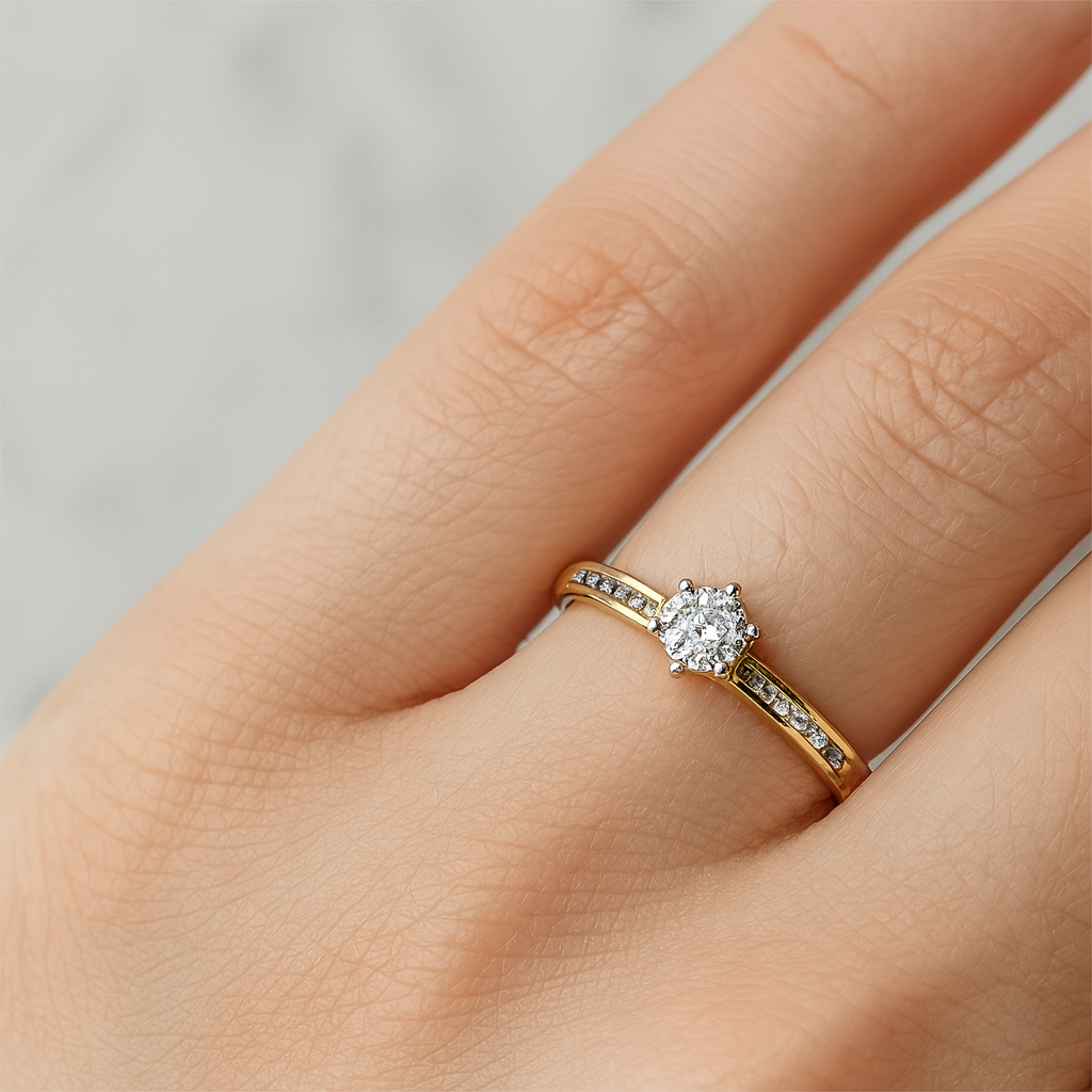 9ct Diamond Bridal Ring Set .245ct TW