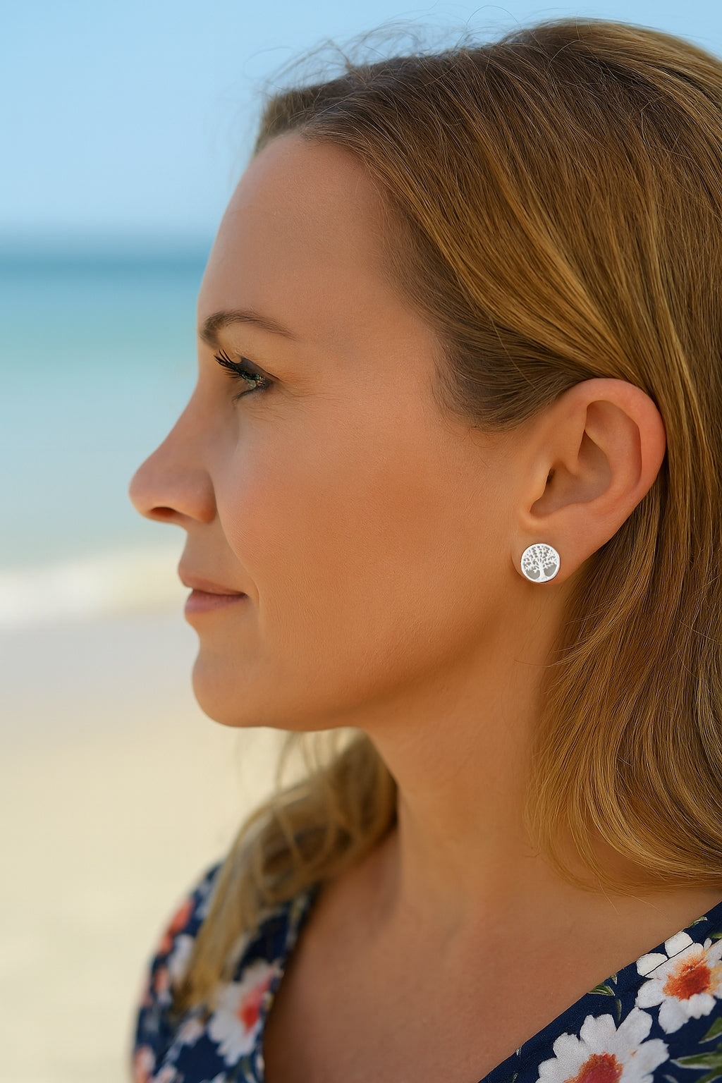 Sterling Silver Tree of Life Earrings Mother of Pearl Earrings