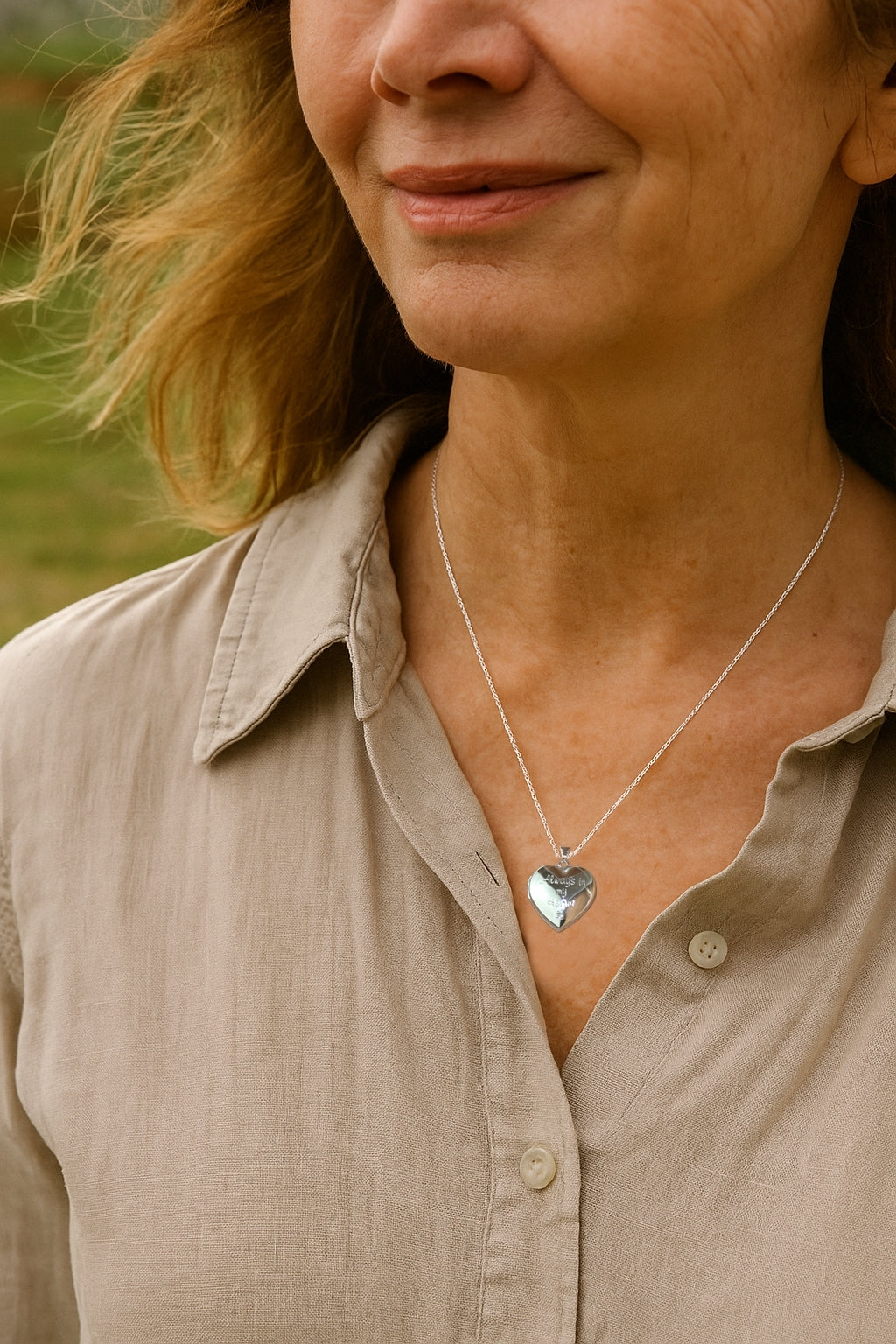 Sterling Silver Diamond Set Heart Locket