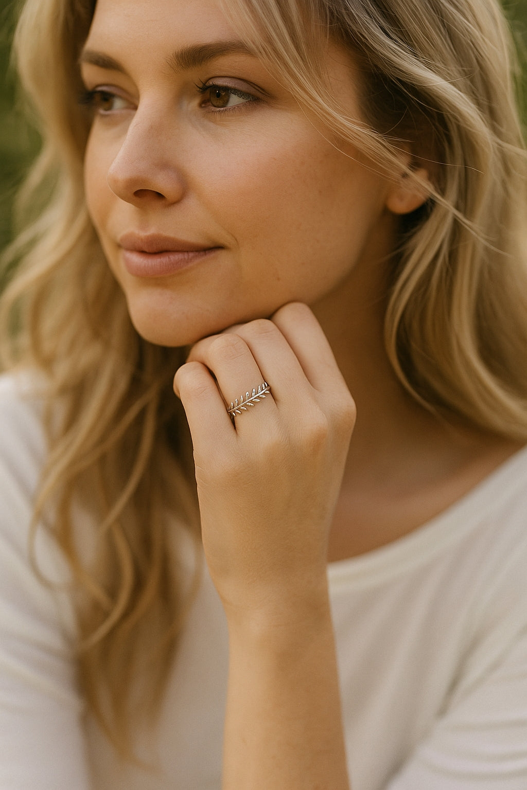 Sterling Silver Leaf Ring