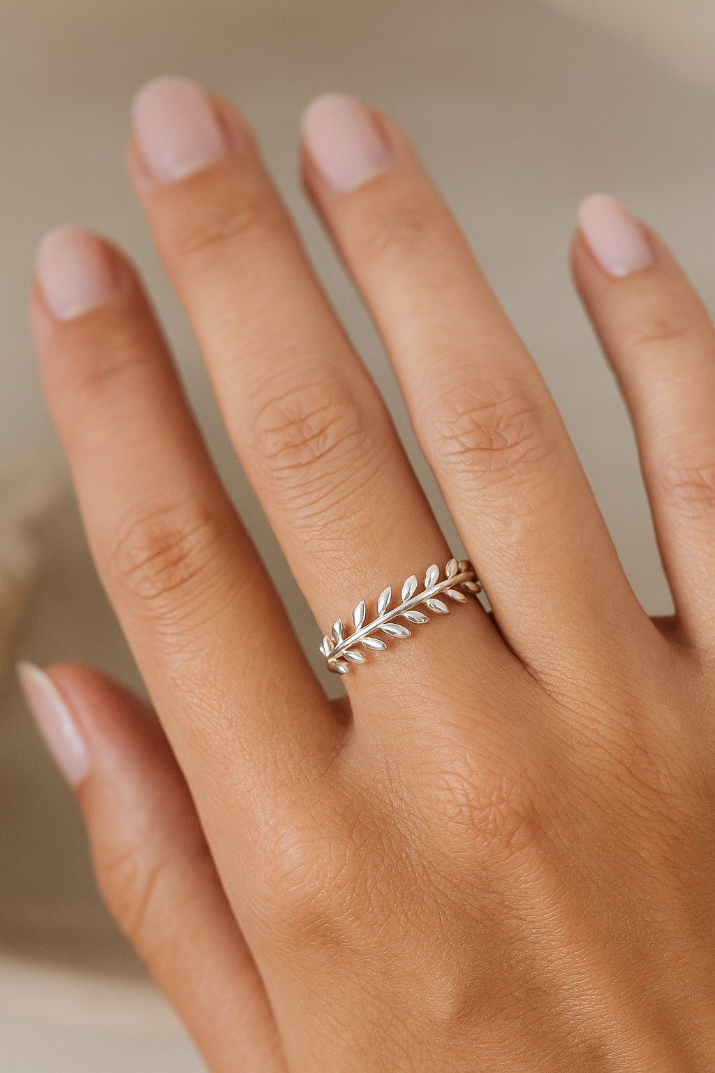 Sterling Silver Leaf Ring