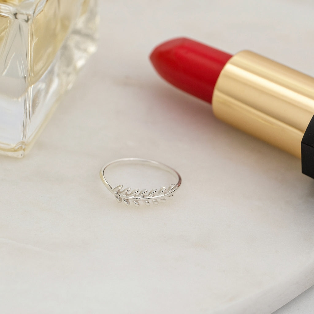 Sterling Silver Leaf Ring