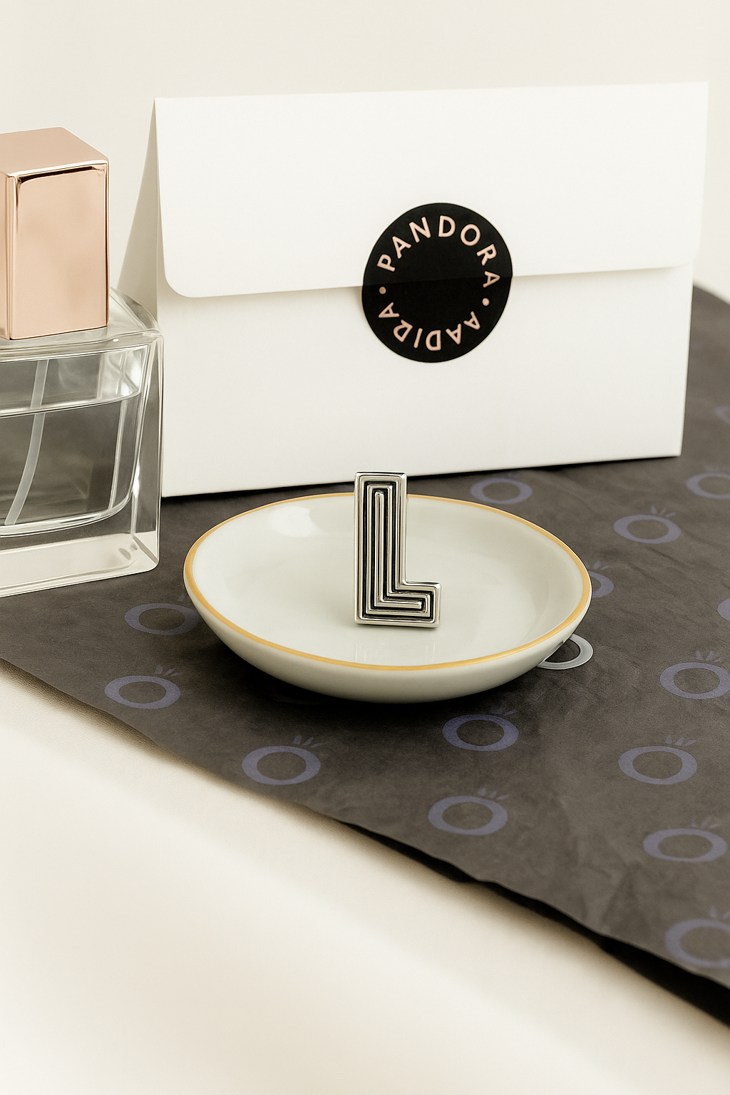 RARE & RETIRED  Pandora Letter L Reflexions Charm – Solid Sterling Silver (Double-Sided)