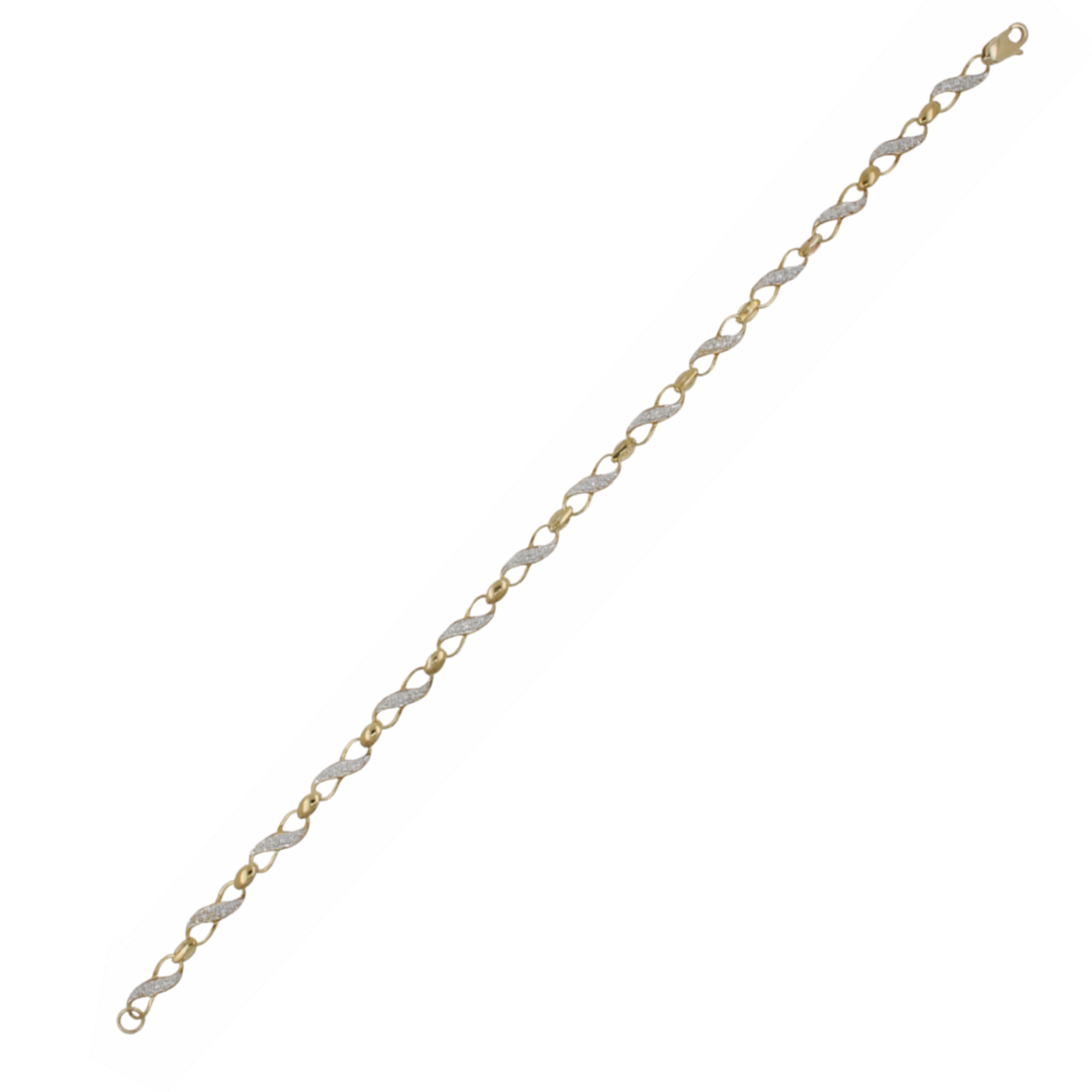 9ct Gold Infinity Diamond Bracelet