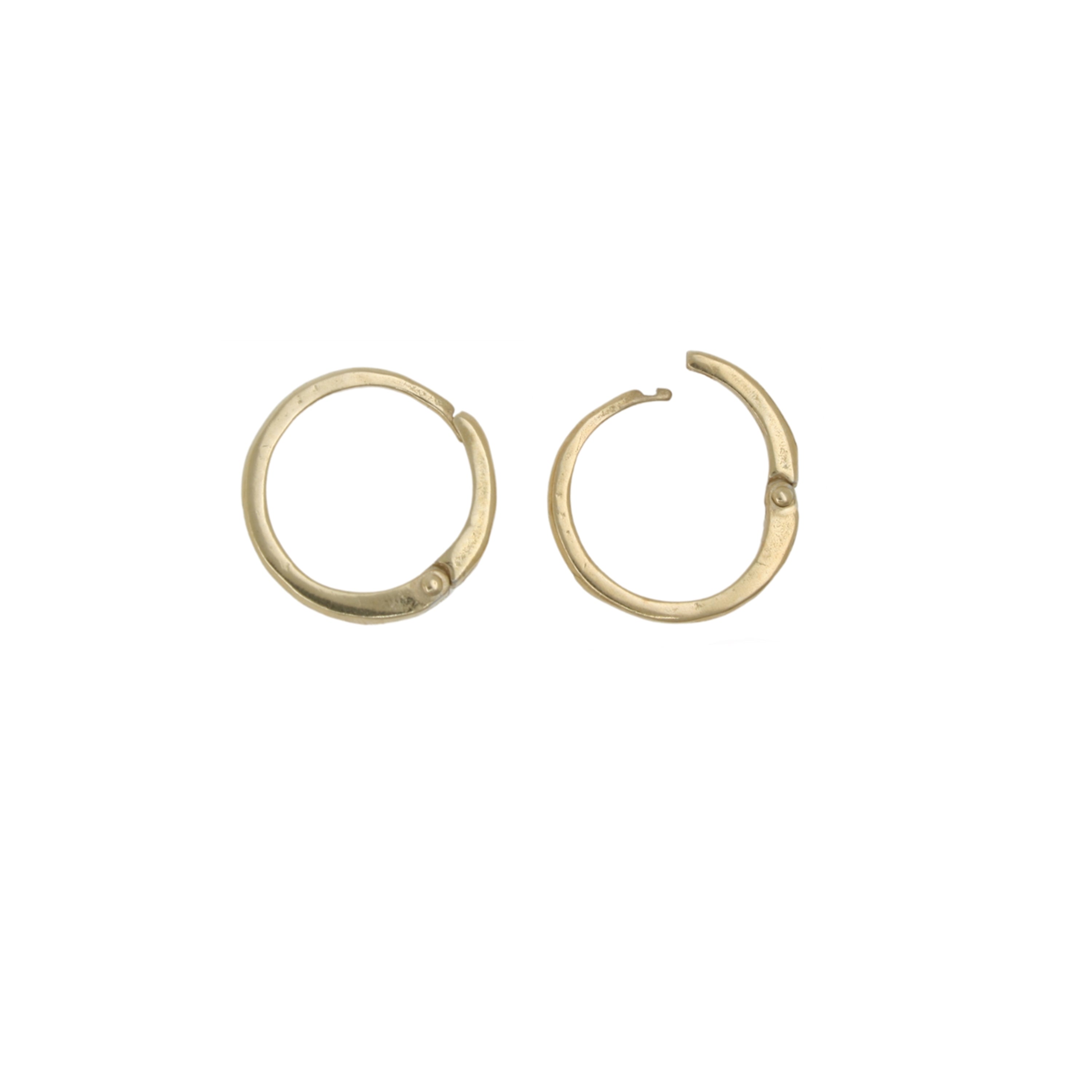 Sterling Silver Gold Plated Hinged Huggie Earrring