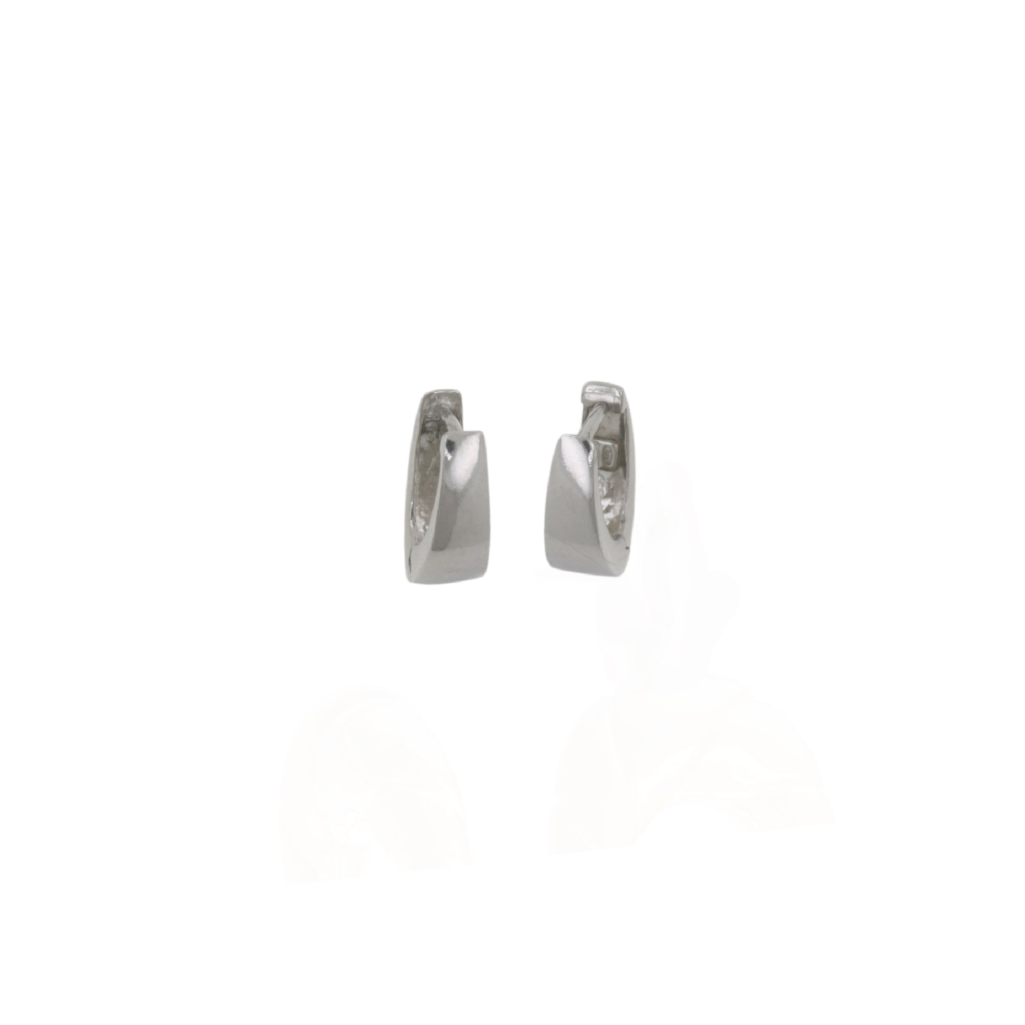 Sterling Silver Petite Graduated Hinged Huggie Earrings