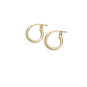 Sterling Silver Gold Plated Petite Hoop Earrings