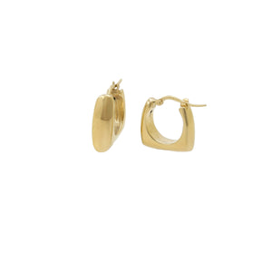 Davvero Sterling Silver Gold Plated Square Earring