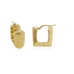 Davvero Sterling Silver Gold Plated Couture Hoop Earrings