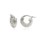 Davvero Sterling Silver Fancy Hoop Earrings