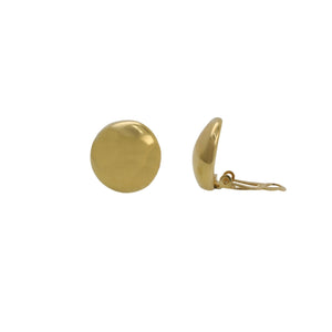 Davvero Gold Plated Domed Clip on Earrings