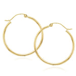 9ct Gold Silver Filled Hoop Earring 25mm