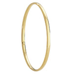 9ct Gold Silver Filled Bangle 4mm Half Round