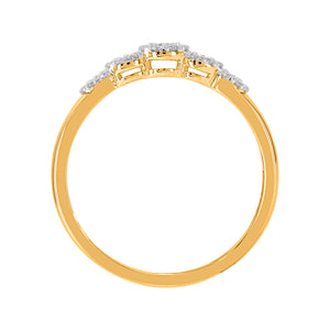 9ct Gold 5 Stone Cluster Dress Ring .25ct TW