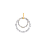 9ct Gold & Silver Diamond Loop Pendant .15ct TW