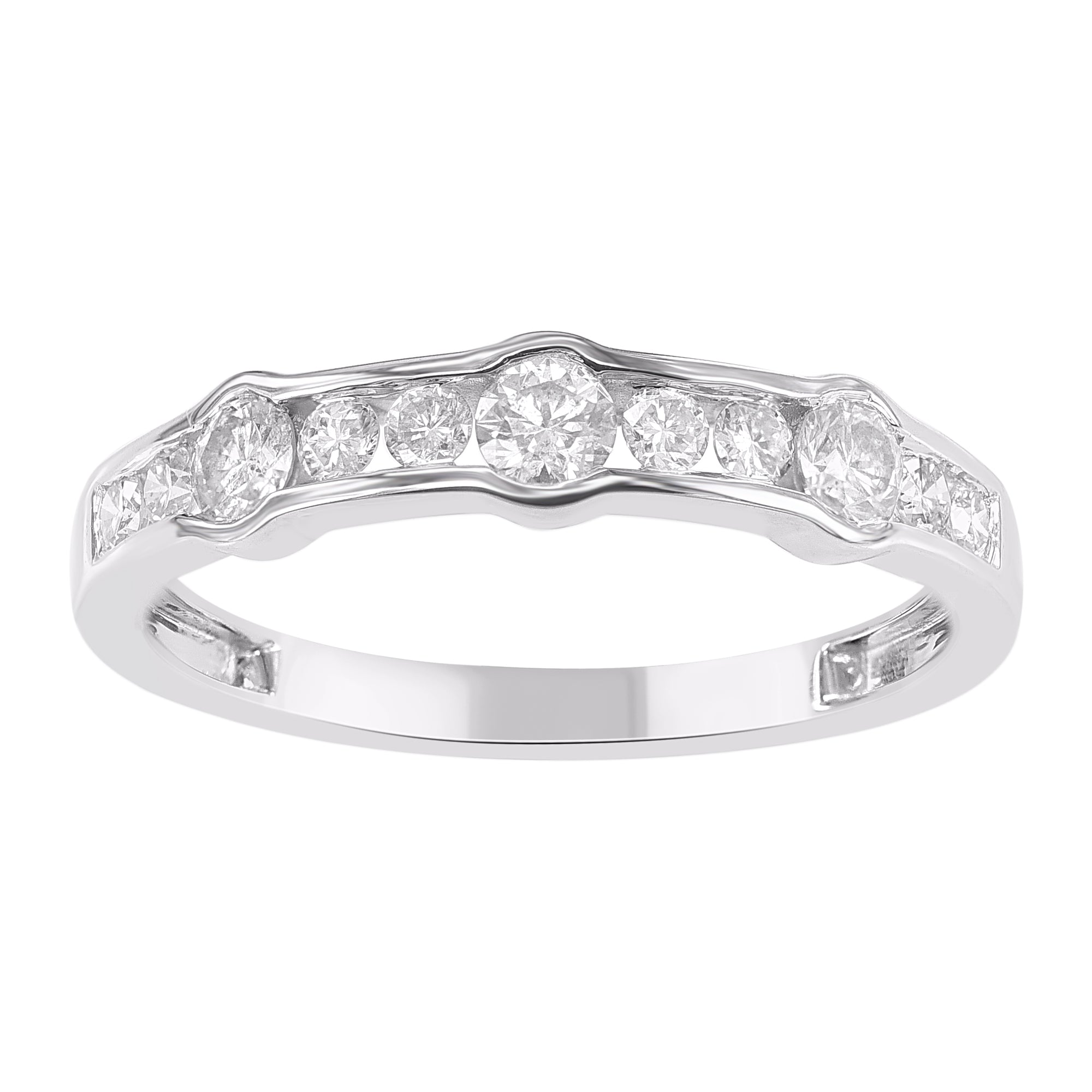 9ct White Gold Channel Set Diamond Eternity Ring .50ct TW