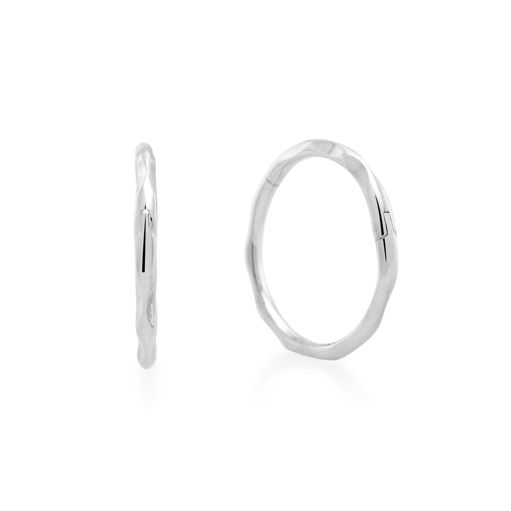 Sterling Silver Medium Facet Sleeper Earring