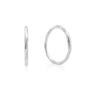 Sterling Silver Medium Facet Sleeper Earring