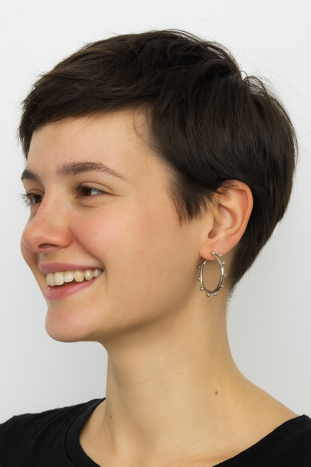 Boho Stainless Steel Hoop Earrings – 30mm