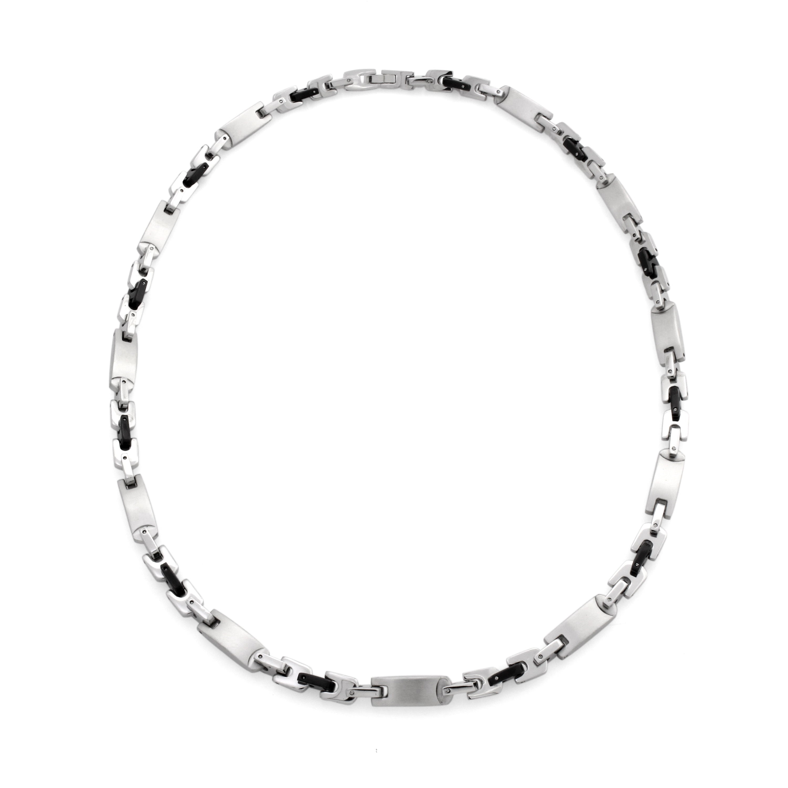Stainless Steel Black Link Chain Necklace 55cm