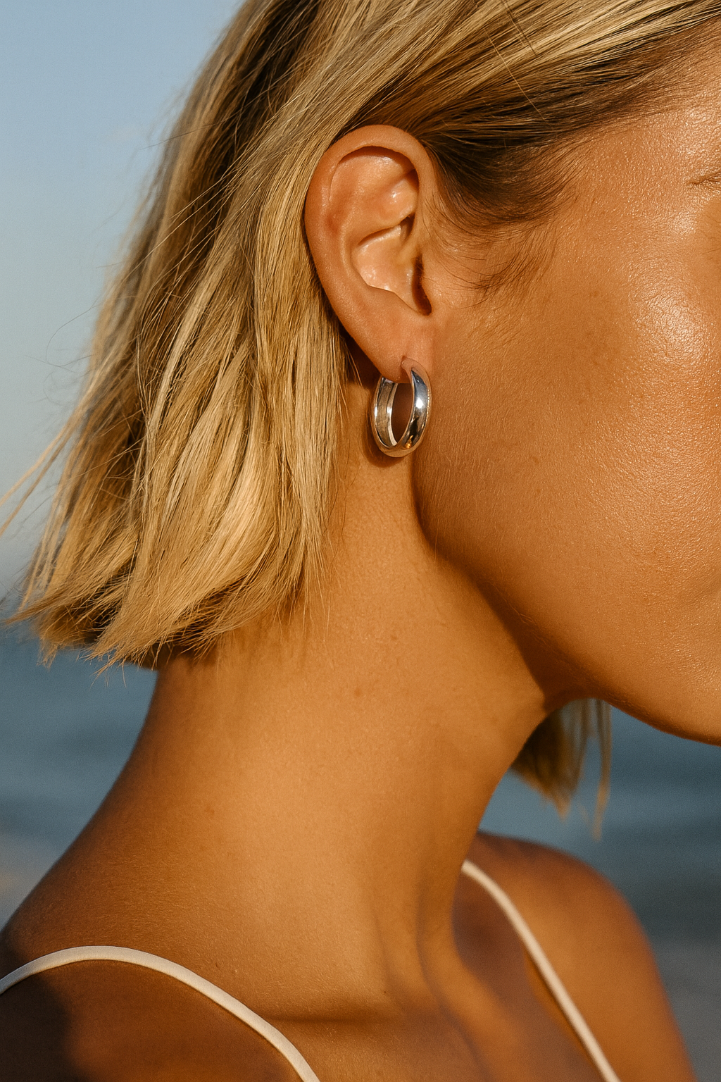 Italian Silver Statement Hoops
