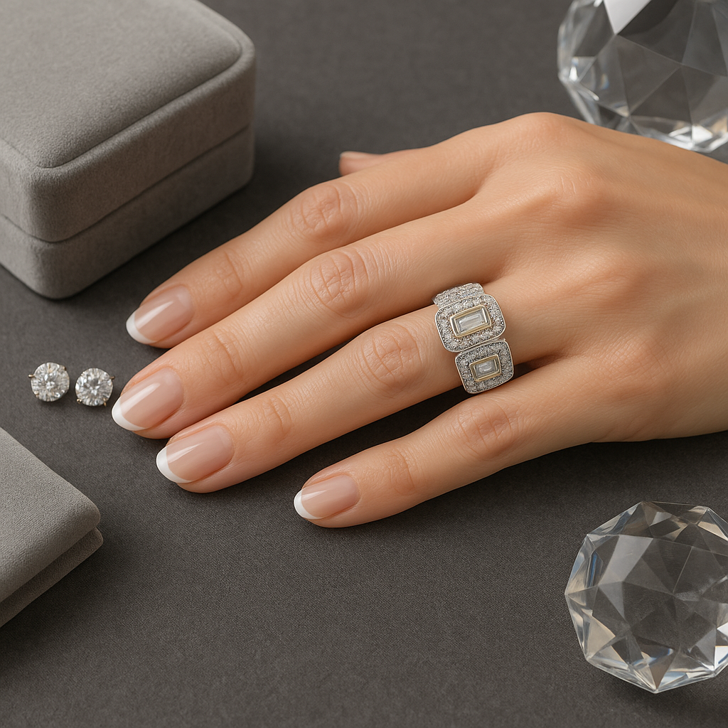 9ct Yellow & White Gold Diamond Halo Ring