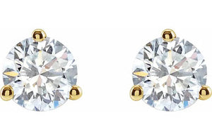 14ct Yellow Gold Lab Grown Diamond Studs 1ct TW