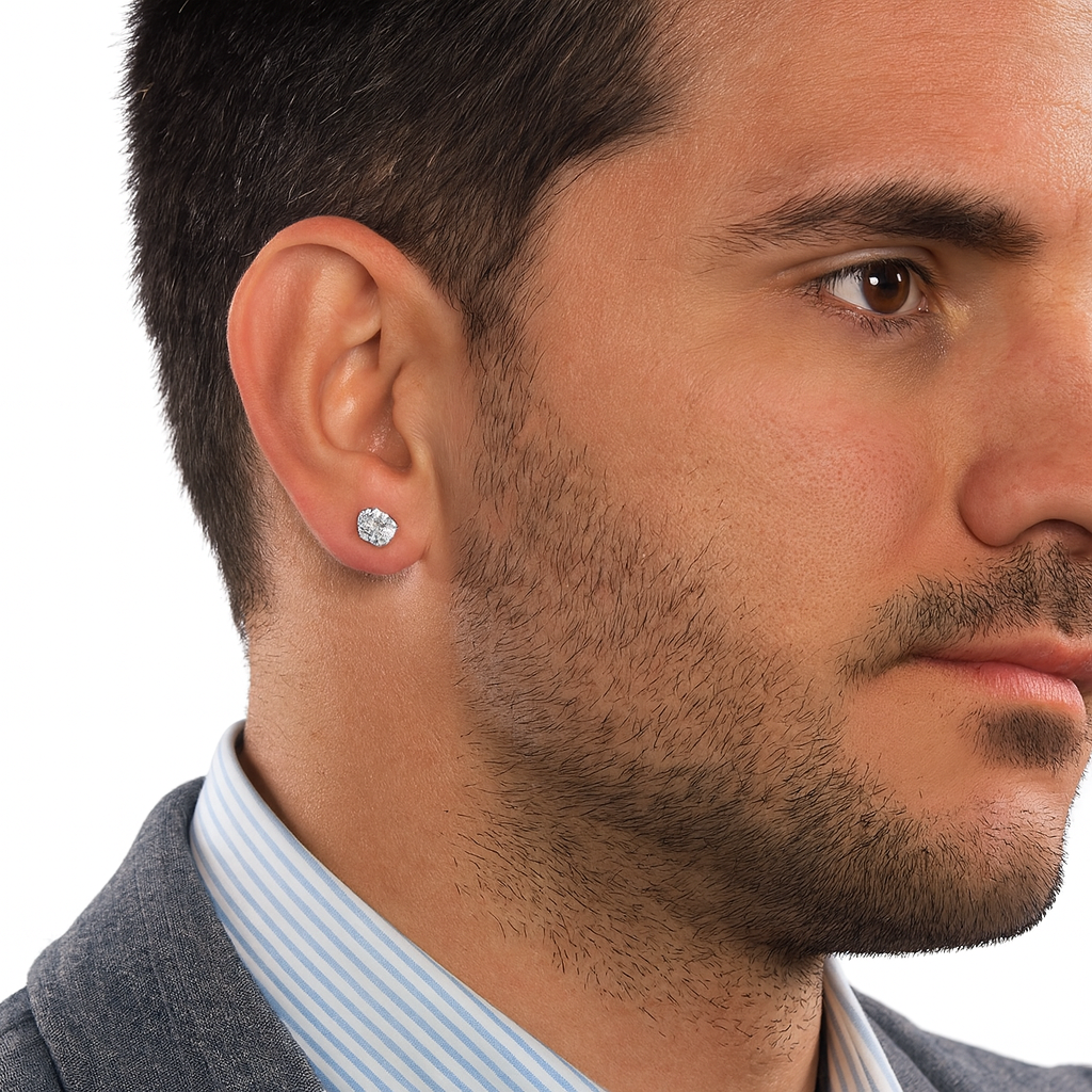 Sterling Silver Cubic Zirconia Studs 5mm