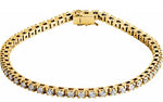 14ct Yellow Gold Gold Lab-Grown Tennis Bracelet 3 1/2ct TW
