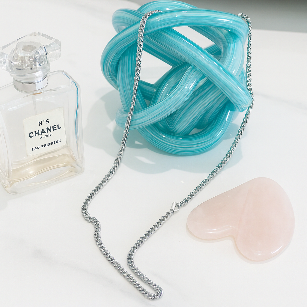 Stainless Steel Curb Chain Necklace 50cm