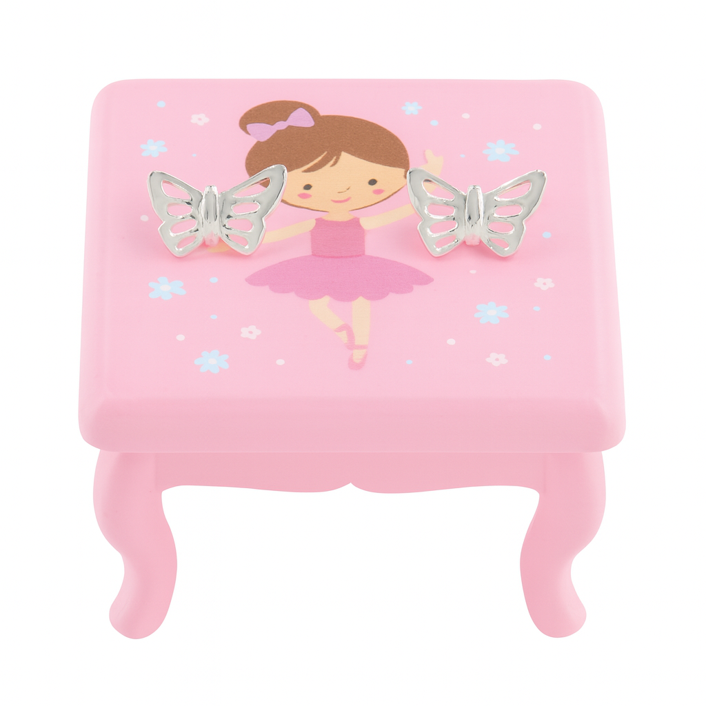 Sterling Silver Butterfly Stud Earrings