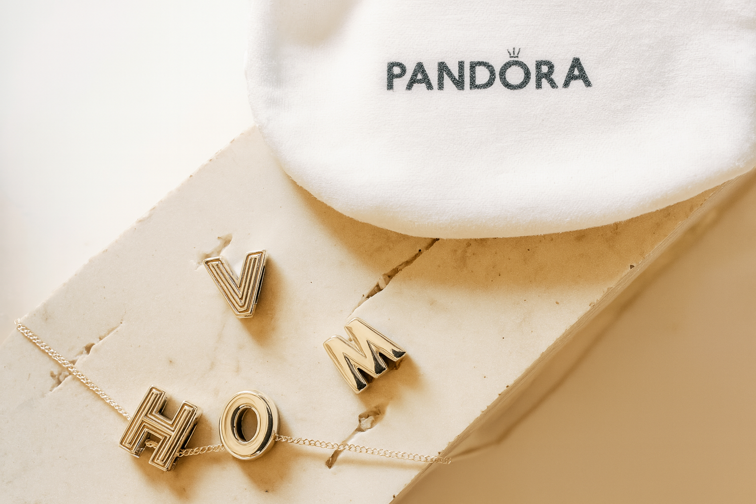 RARE & RETIRED  Pandora Letter L Reflexions Charm – Solid Sterling Silver (Double-Sided)